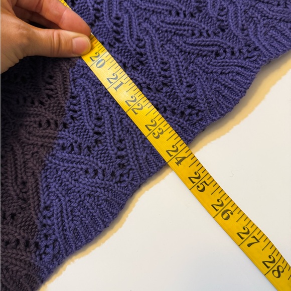 Talbots Purple Cardigan Women's Petite Large Long Sleeve Cable Knit - Picture 7 of 7